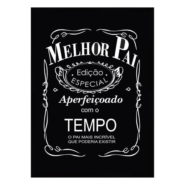 Quadro Melhor Pai Com Medida De 31X47, Moldura Preta 2Cm, Vidro De Acrílico