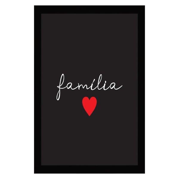 Quadro Família Com Medidas De 31x47 Com Moldura Preta 2cm E Vidro Acetato
